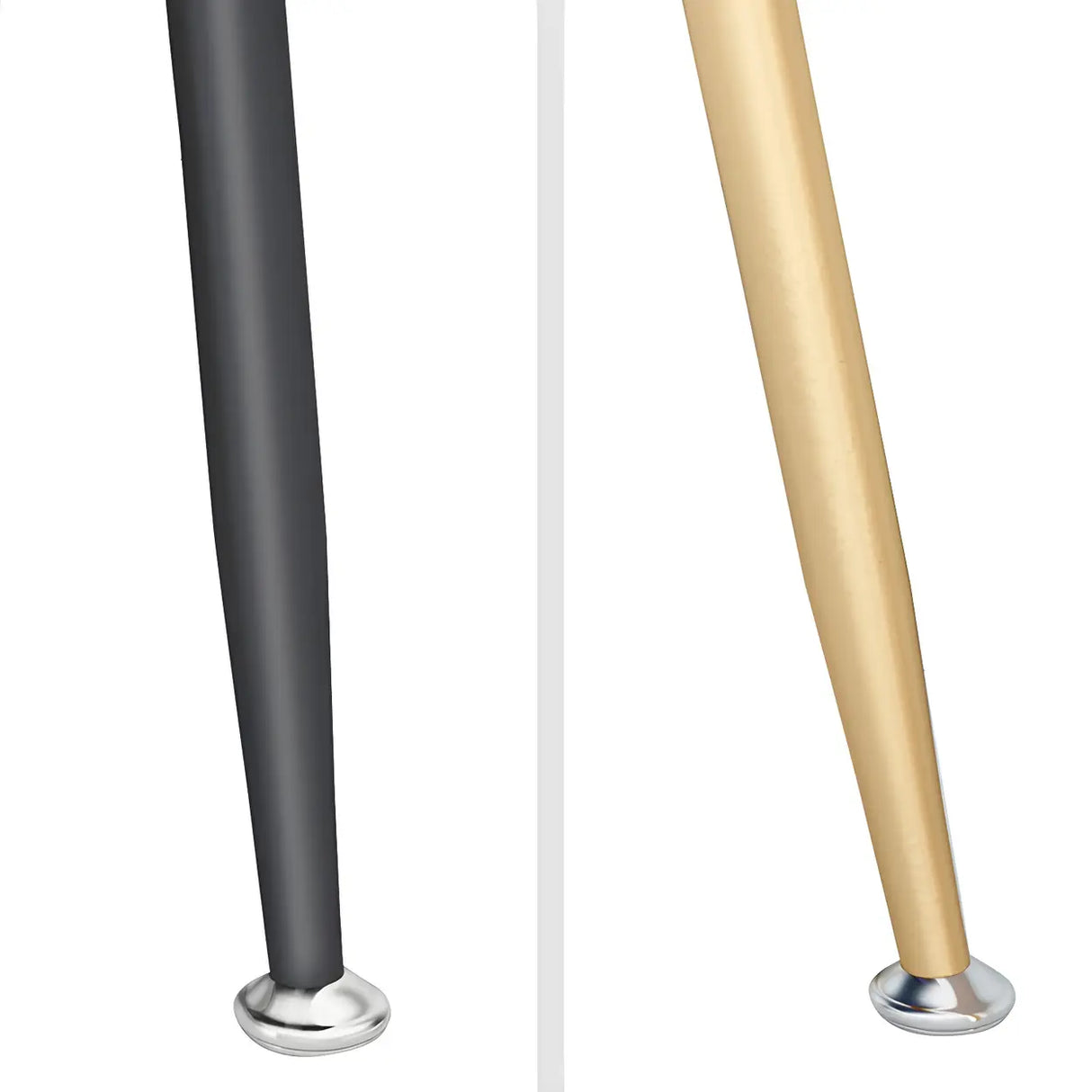 Solid Back Metal Leg Upholstered Dining Arm Chair Image - 10