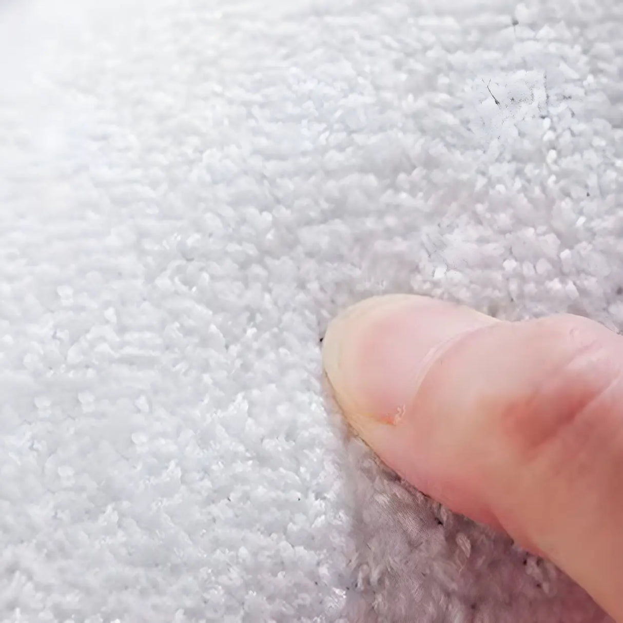 Solid Color Gray Modern Rectangular Polyester Area Rug Image - 7