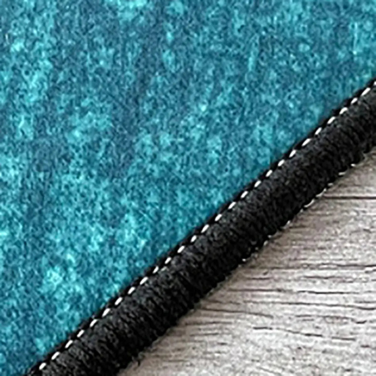 Solid Green Rectangular Polyester Anti-Slip Area Rug Image - 5