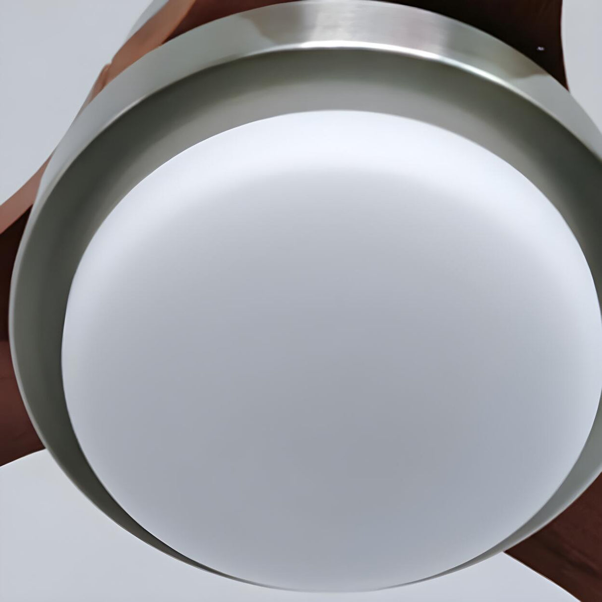 Solid Wood 3 Blades Remote Ceiling Fan with LED Light Image - 16
