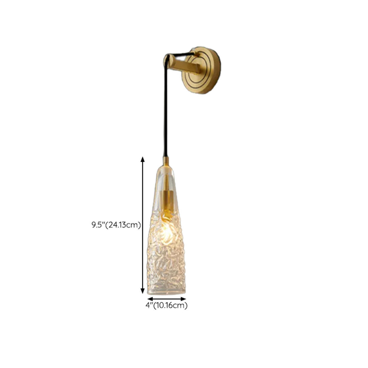 Sophisticated Crystal Tassels Gold Bedside Wall Light