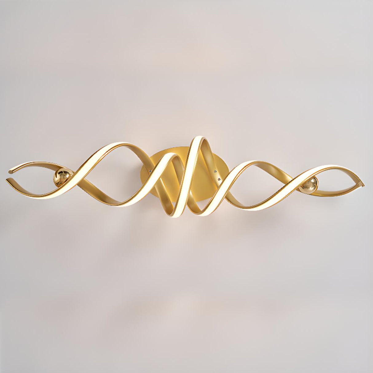 Spiral Strip Semi-Flush Mount Lamp 2 Lights Living Room Image - 11