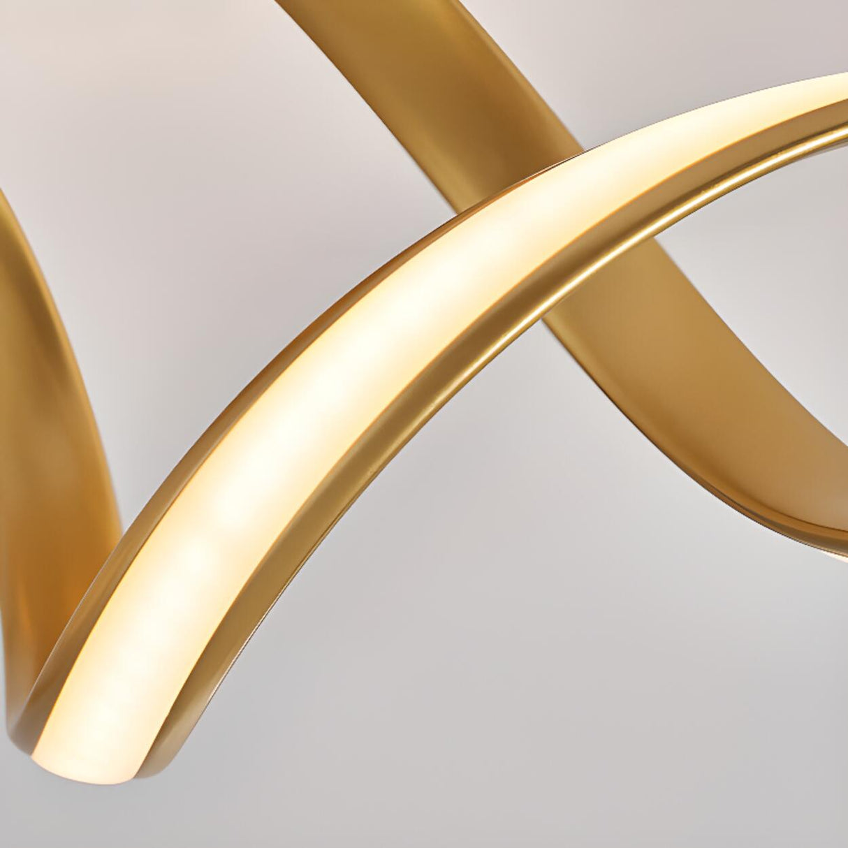 Spiral Strip Semi-Flush Mount Lamp 2 Lights Living Room Image - 12