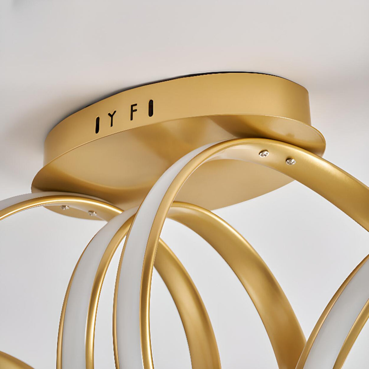 Spiral Strip Semi-Flush Mount Lamp 2 Lights Living Room Image - 13