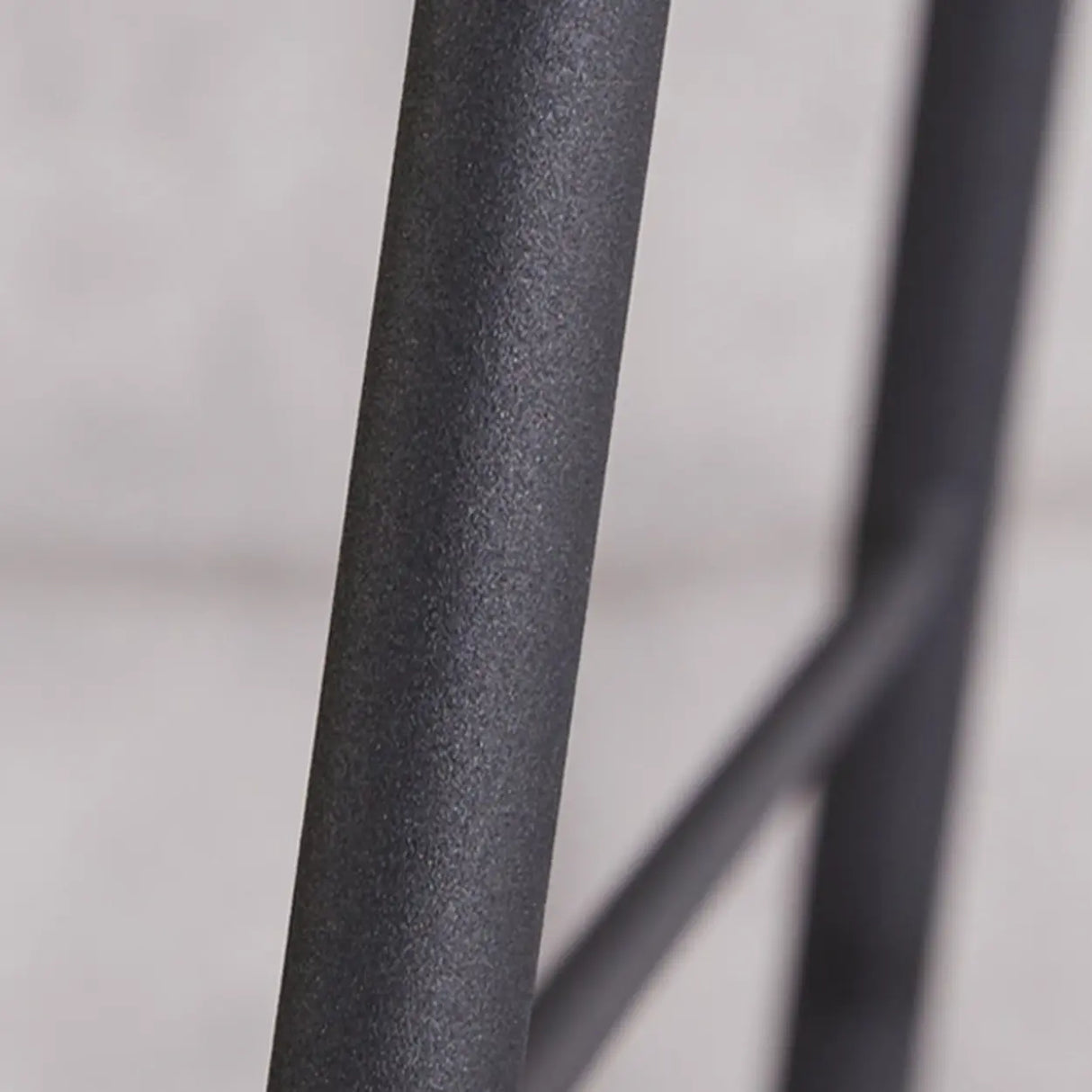 Square Leather Low Back Bar Stool with Metal Legs Image - 7