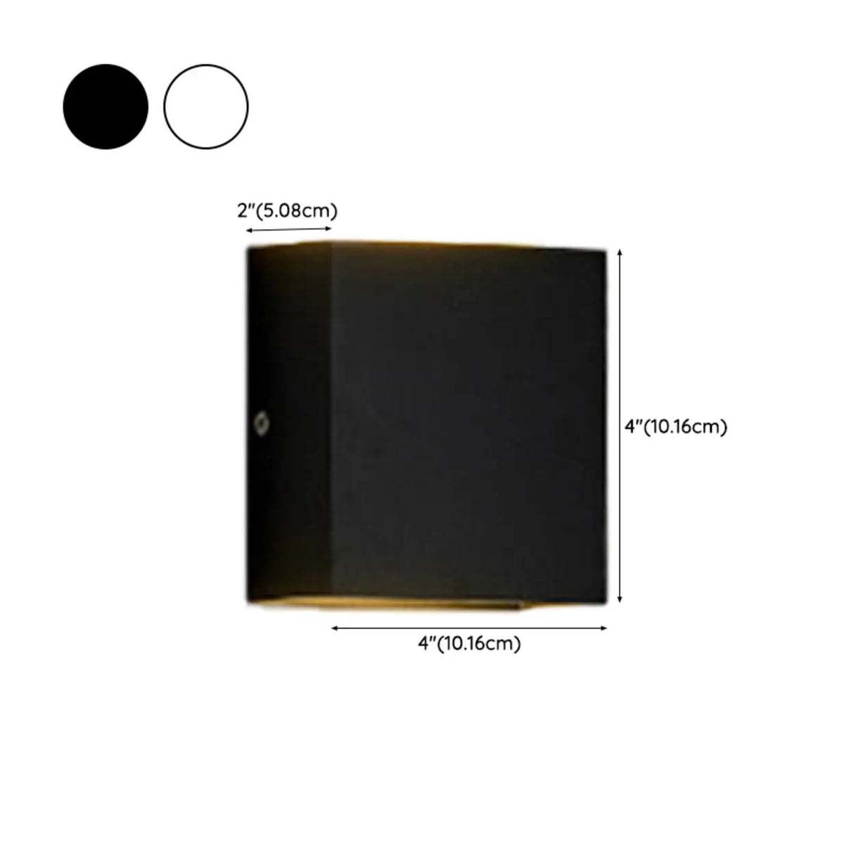 Square Modern Black LED External Up Down Wall Sconce
