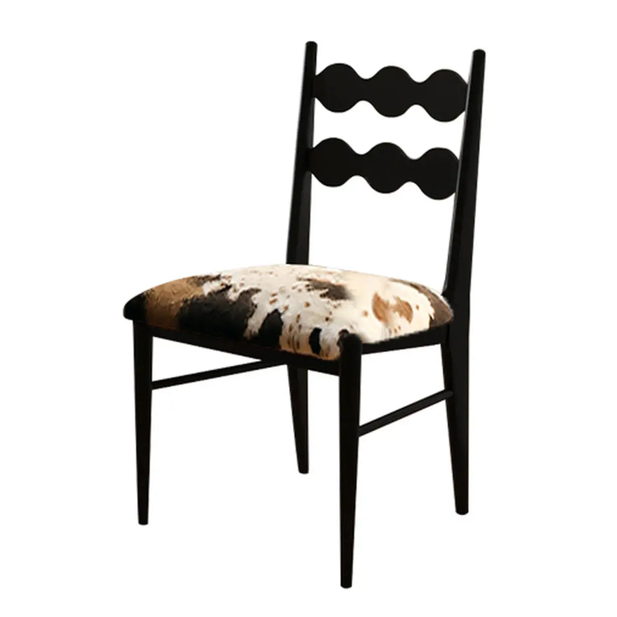 Square Open Wave-Back Wooden Arm Dining Chairs Orange Image - 25