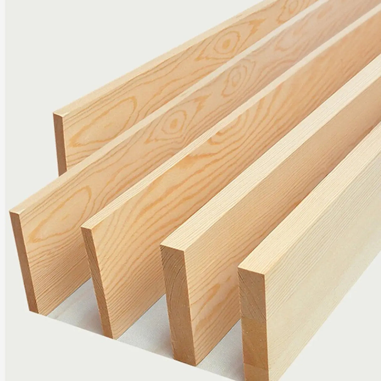 Square Wood Natural 2-Drawer Nightstand with Legs Image - 8