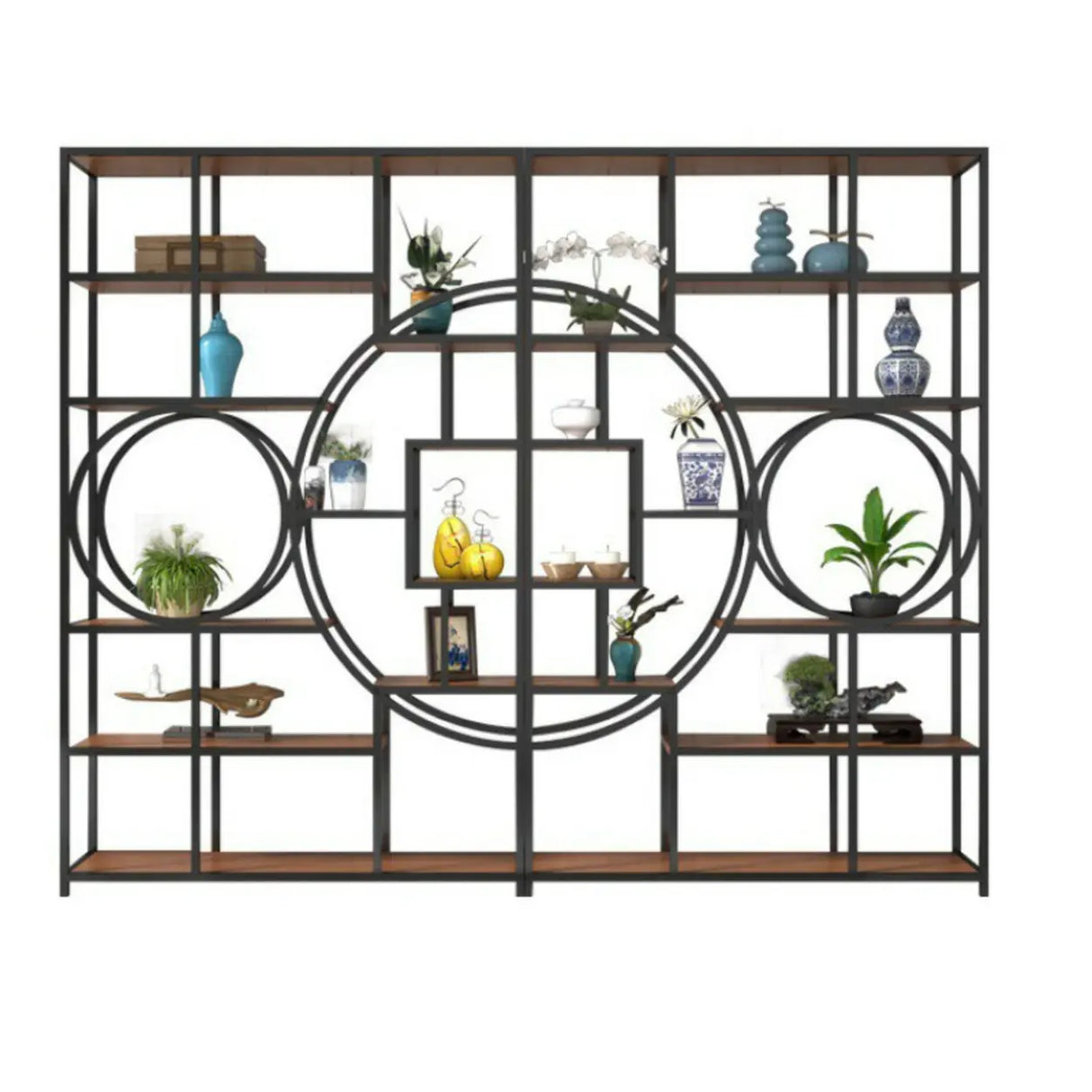 Stable Geometric Metal Wall-Mount Gold Plant Stand Image - 7