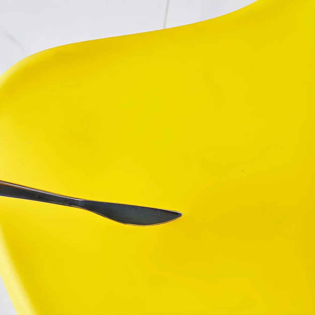 Stackable Minimalist Open Back Side Chair with Four-Leg Image - 16