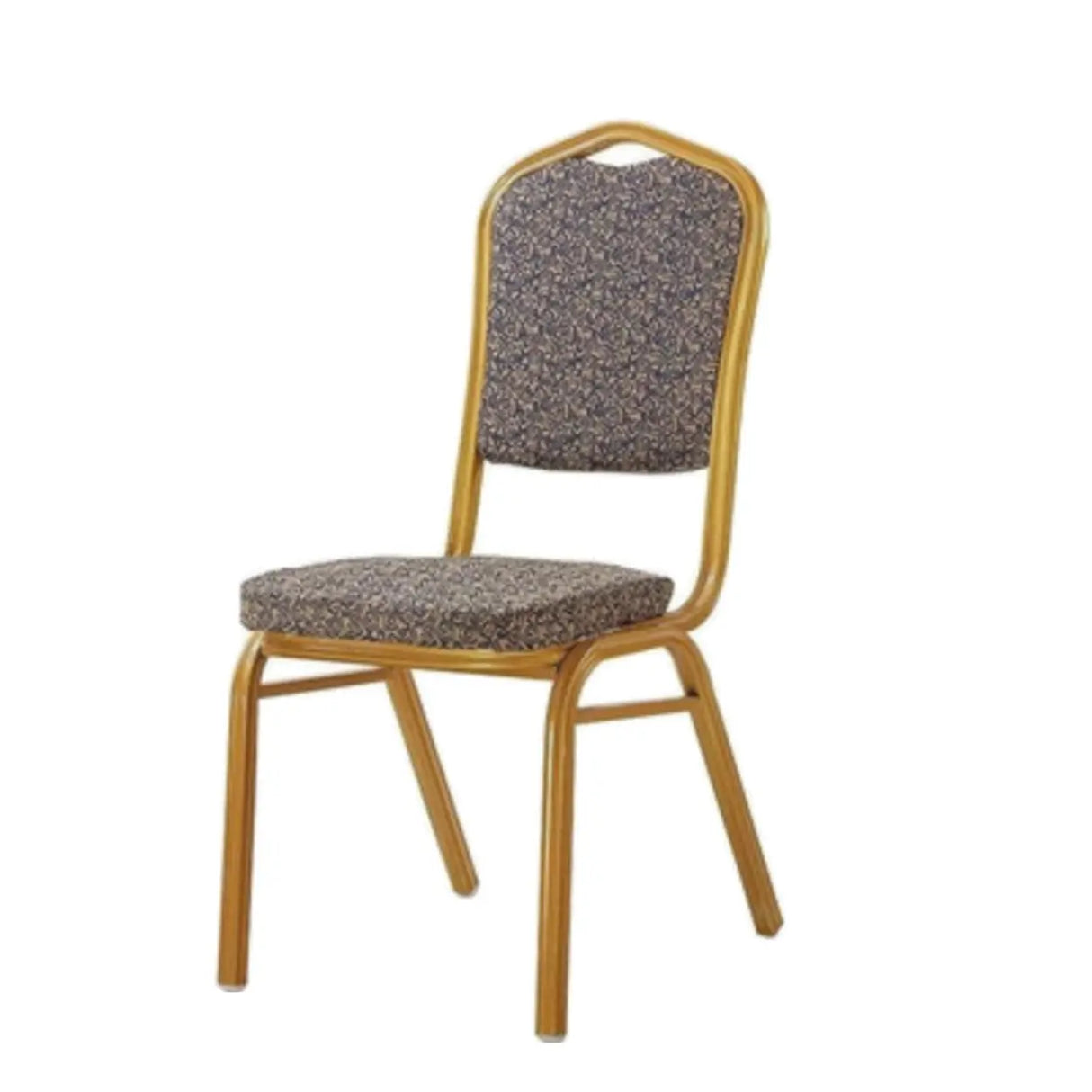 Stackable Print Fabric High Back Metal Dining Chair Image - 15