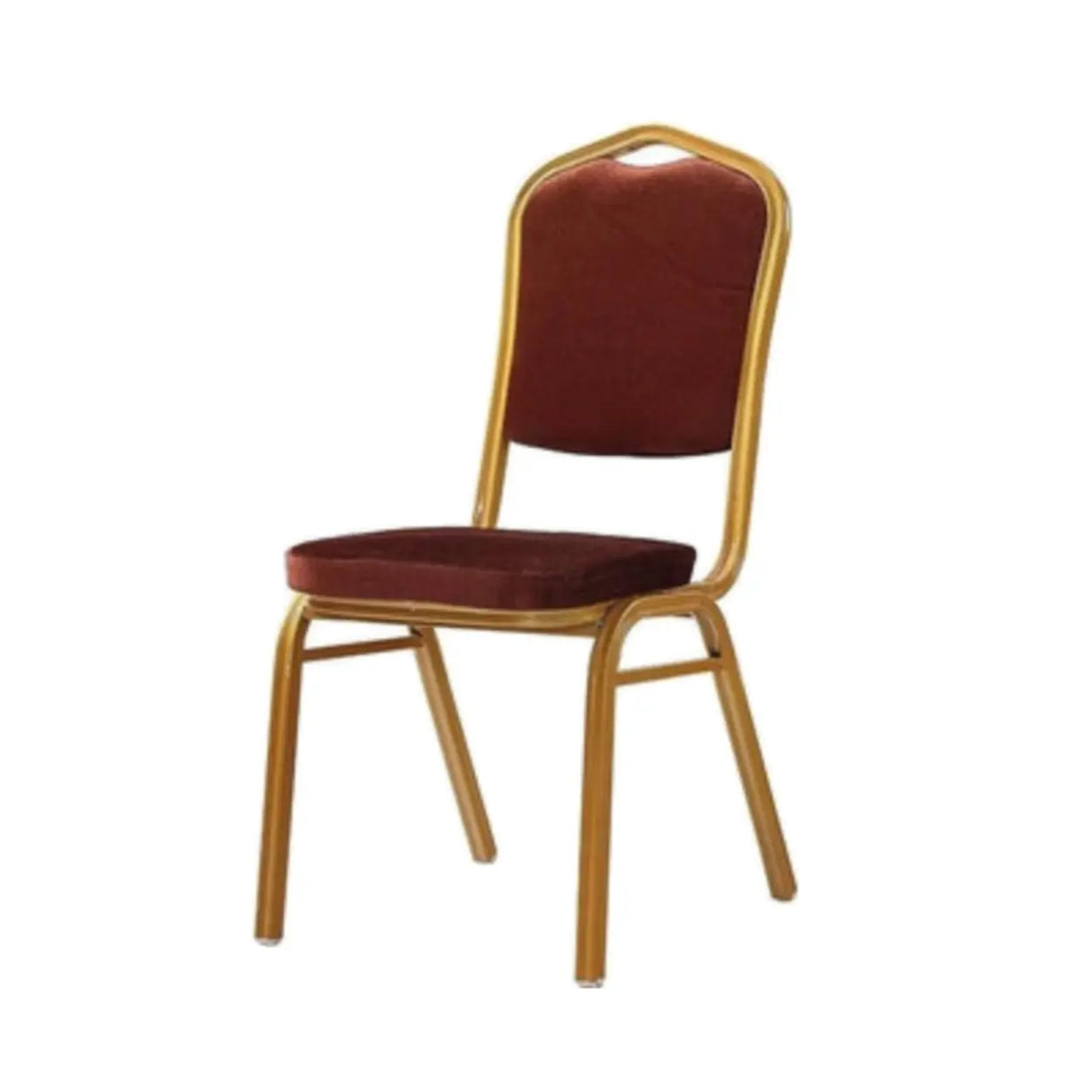 Stackable Print Fabric High Back Metal Dining Chair Image - 16