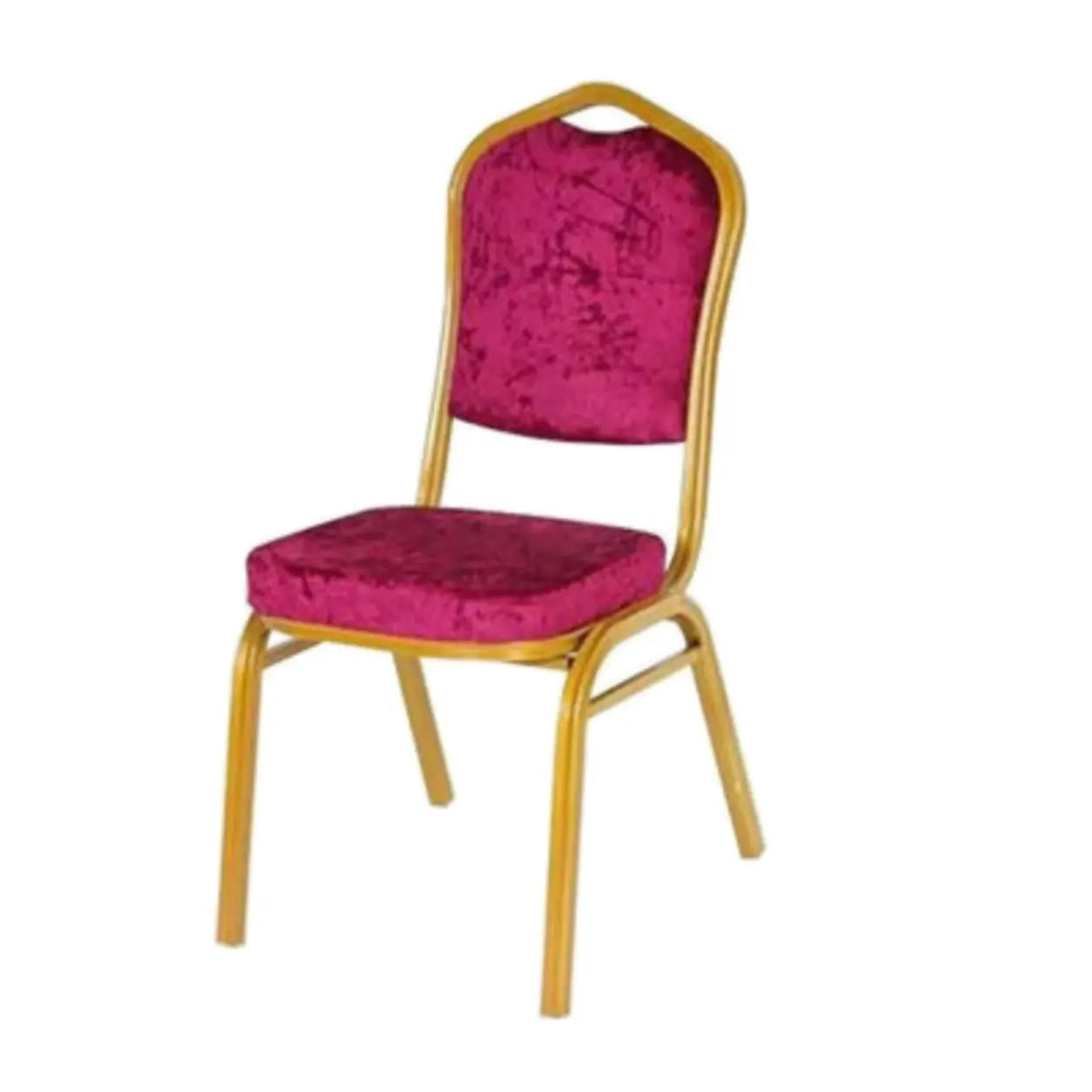 Stackable Print Fabric High Back Metal Dining Chair Image - 18