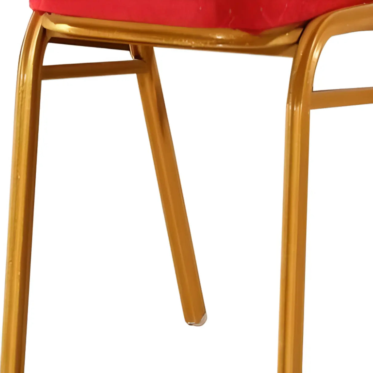 Stackable Print Fabric High Back Metal Dining Chair Image - 6