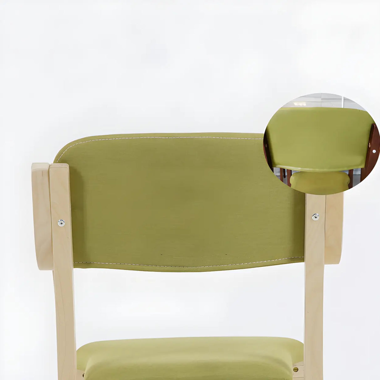 Stackable Upholstered Natural Birch Dining Arm Chair Image - 14