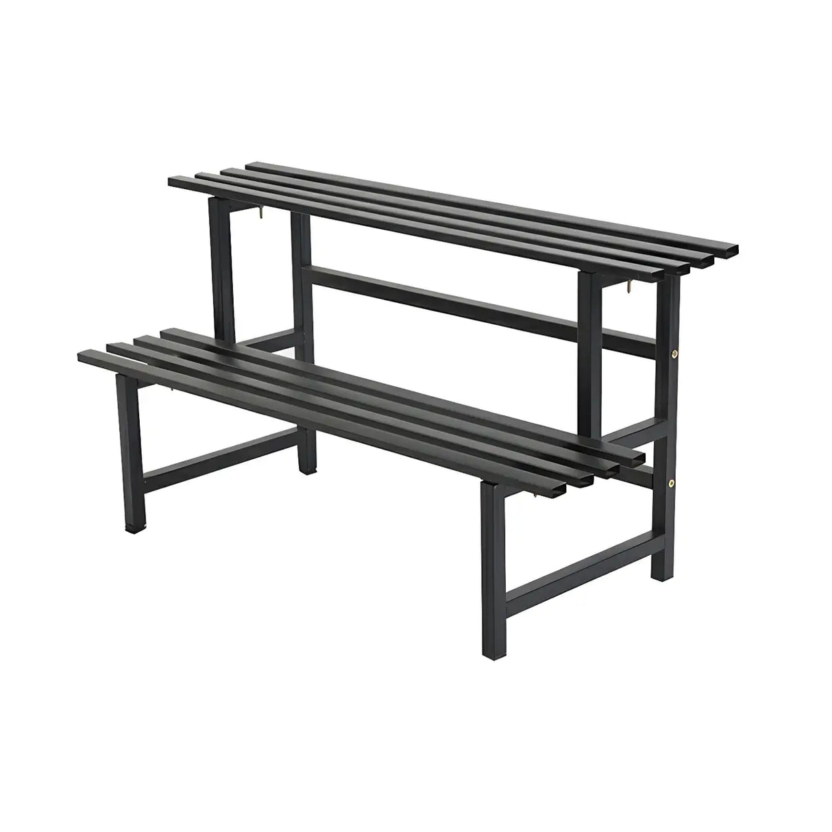 Stain-Resistant Black Metal Rectangle Multi-Tier Plant Rack Image - 10