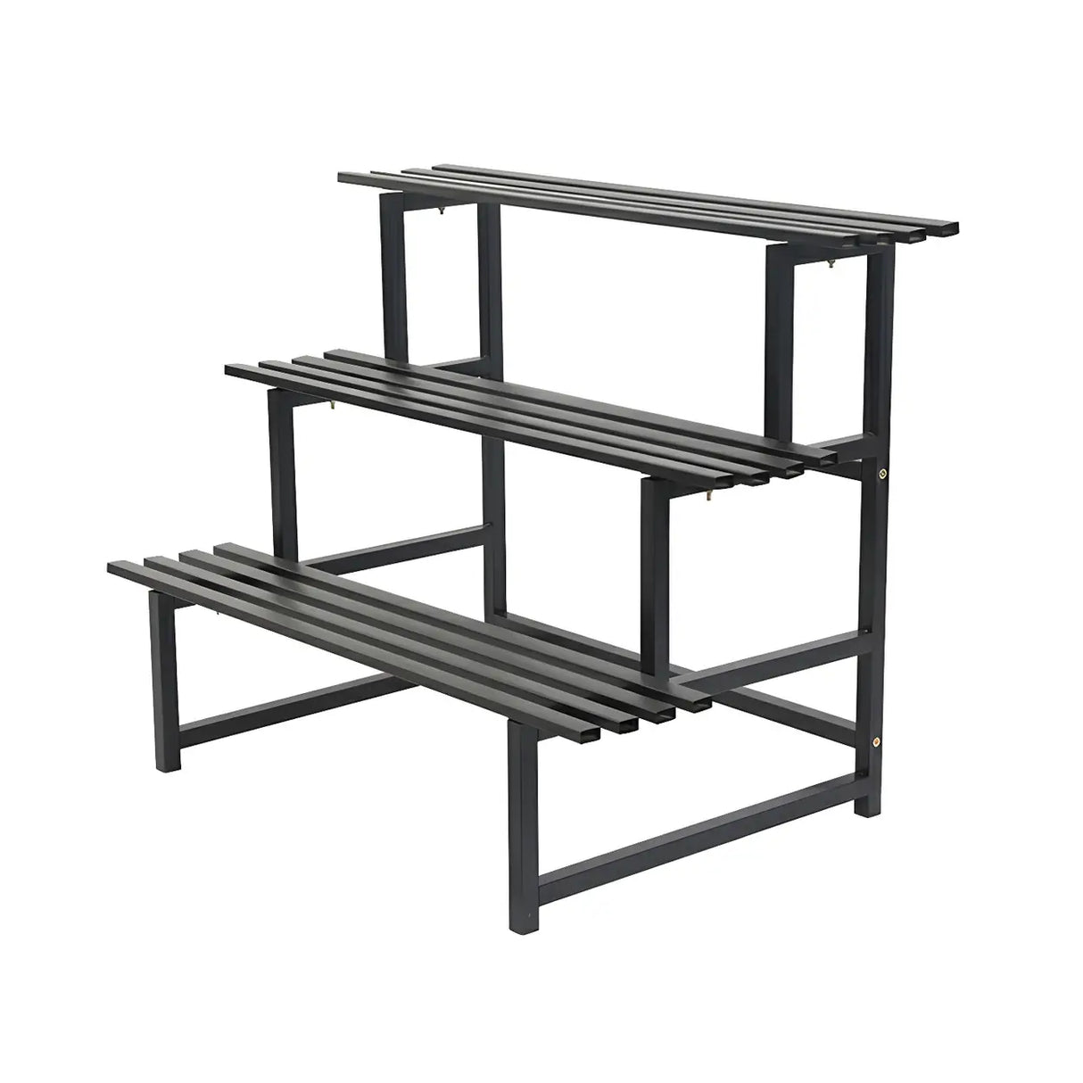 Stain-Resistant Black Metal Rectangle Multi-Tier Plant Rack Image - 13