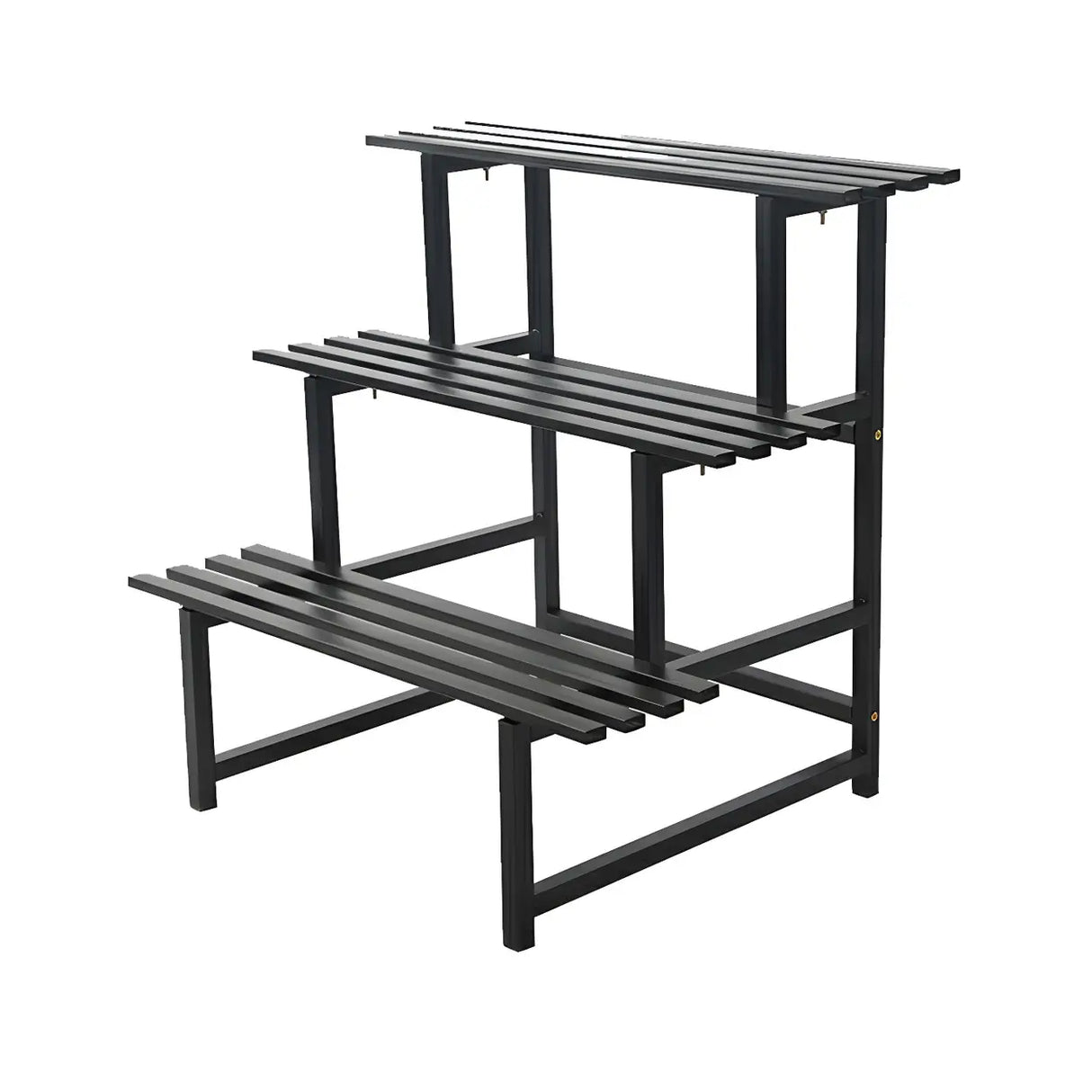 Stain-Resistant Black Metal Rectangle Multi-Tier Plant Rack Image - 15