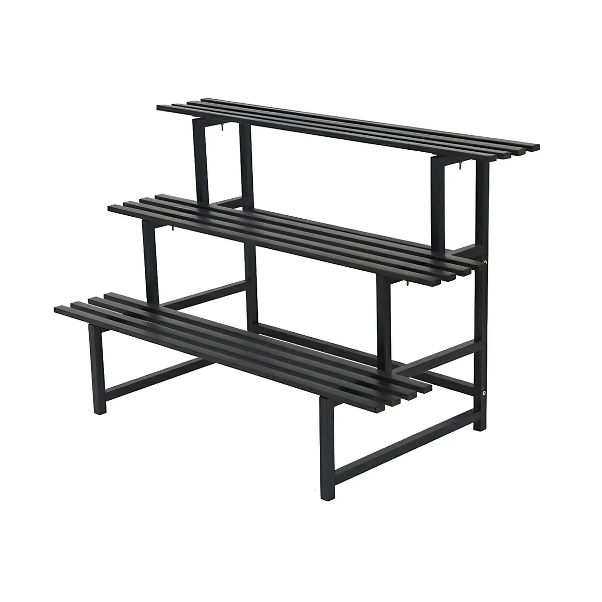 Stain-Resistant Black Metal Rectangle Multi-Tier Plant Rack Image - 17