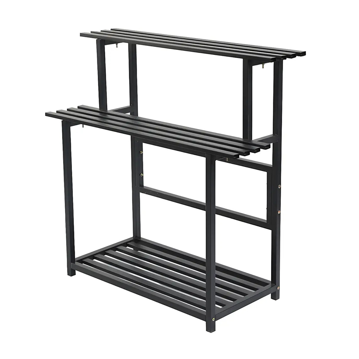 Stain-Resistant Black Metal Rectangle Multi-Tier Plant Rack Image - 19