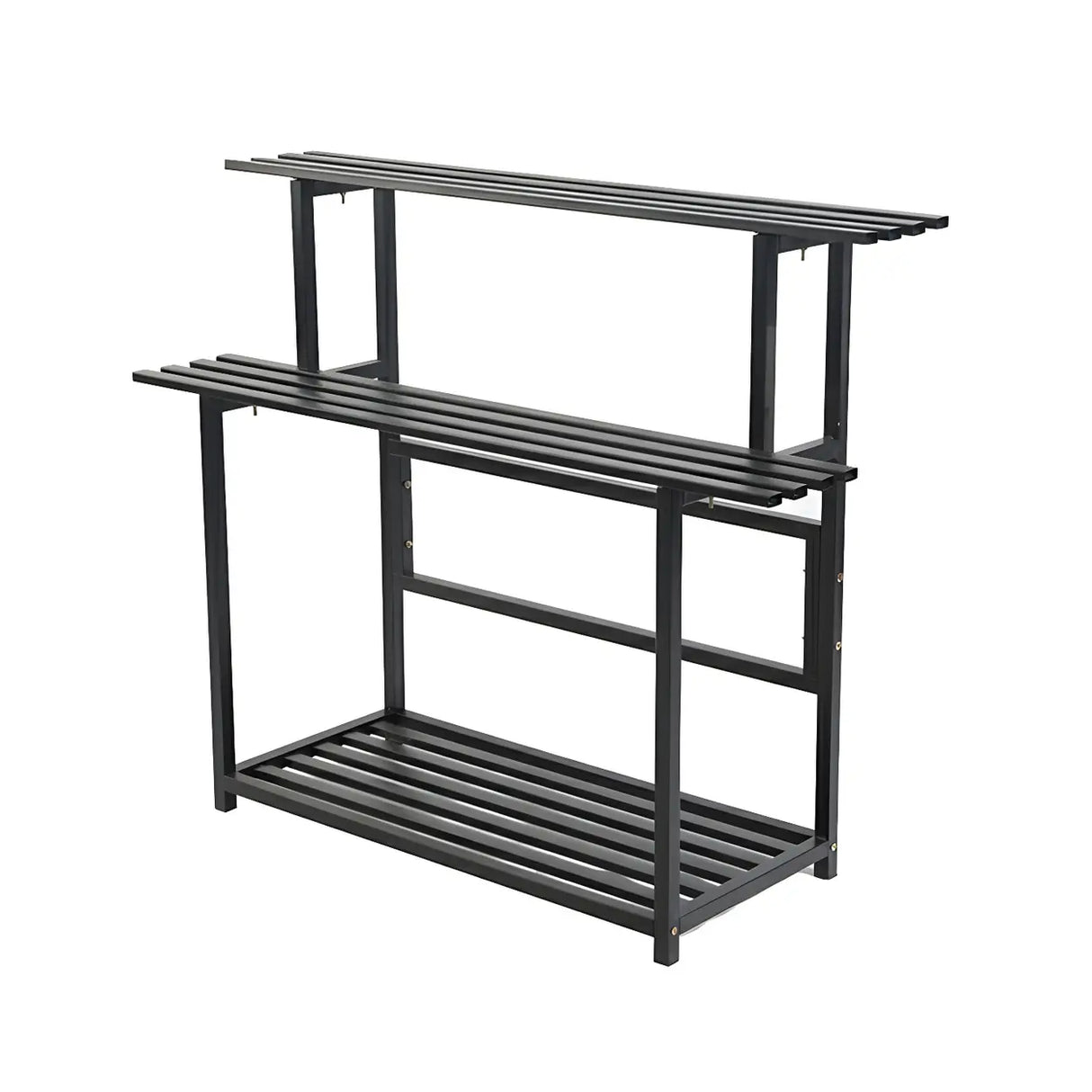 Stain-Resistant Black Metal Rectangle Multi-Tier Plant Rack Image - 21