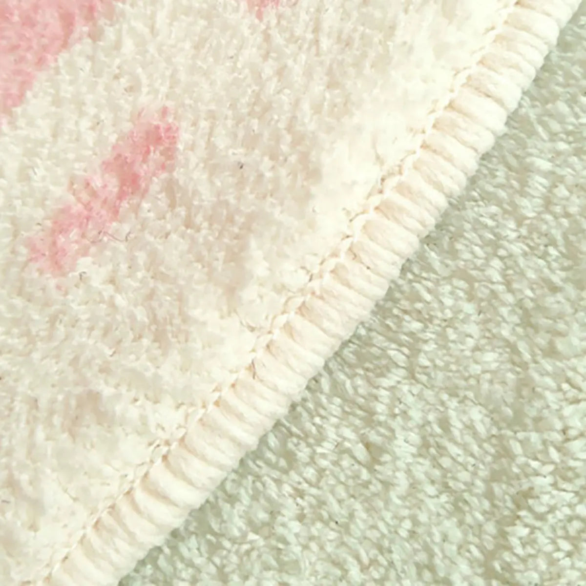 Stain Resistant Checkered Polypropylene Pink Area Rug Image - 6