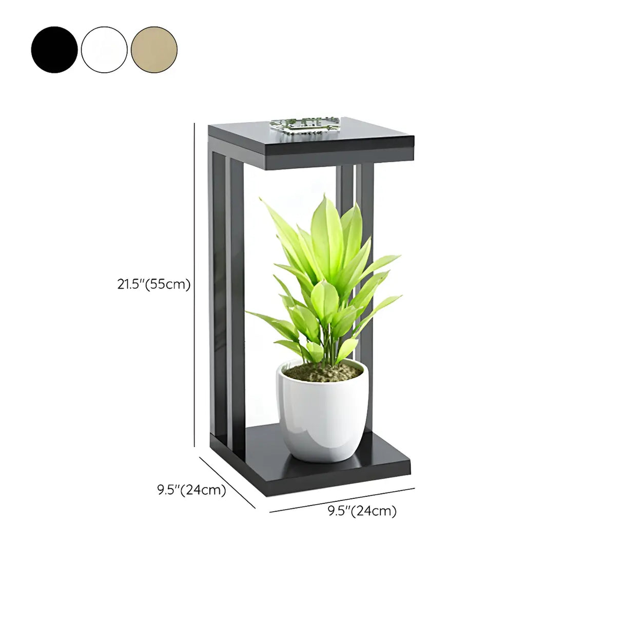 Stain-Resistant Creative Square Metal 1 Tier Plant Stand