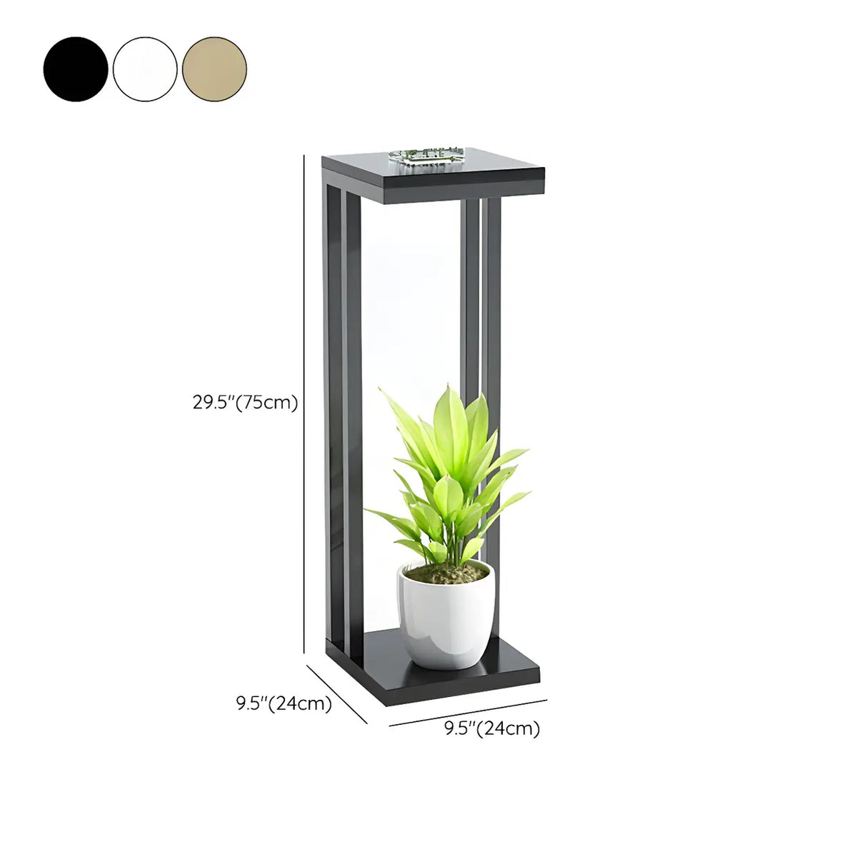 Stain-Resistant Creative Square Metal 1 Tier Plant Stand Image - 21