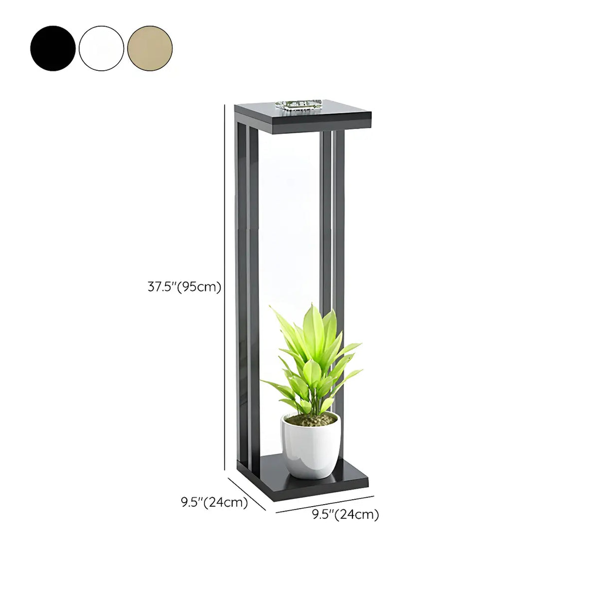 Stain-Resistant Creative Square Metal 1 Tier Plant Stand Image - 22