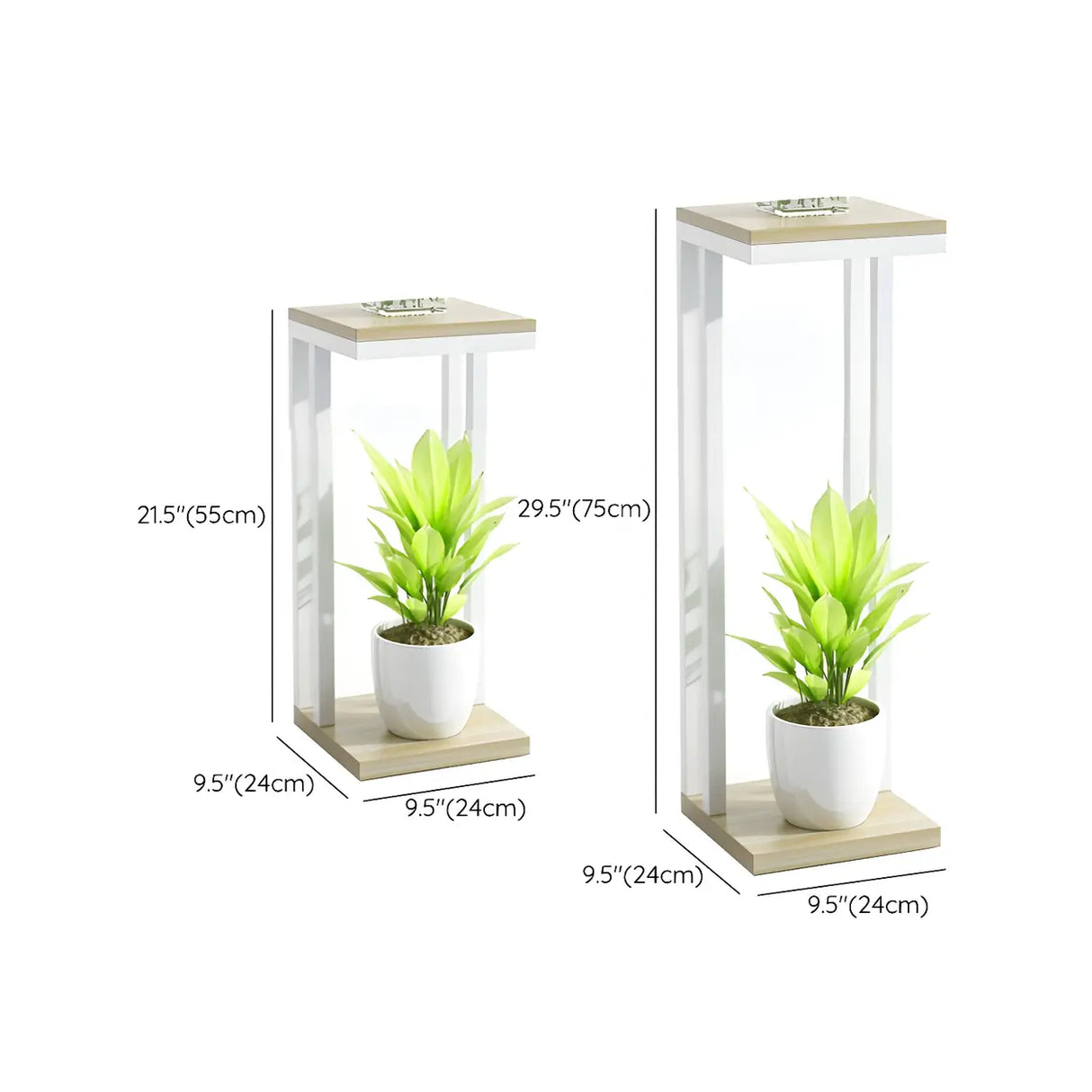 Stain-Resistant Creative Square Metal 1 Tier Plant Stand Image - 23