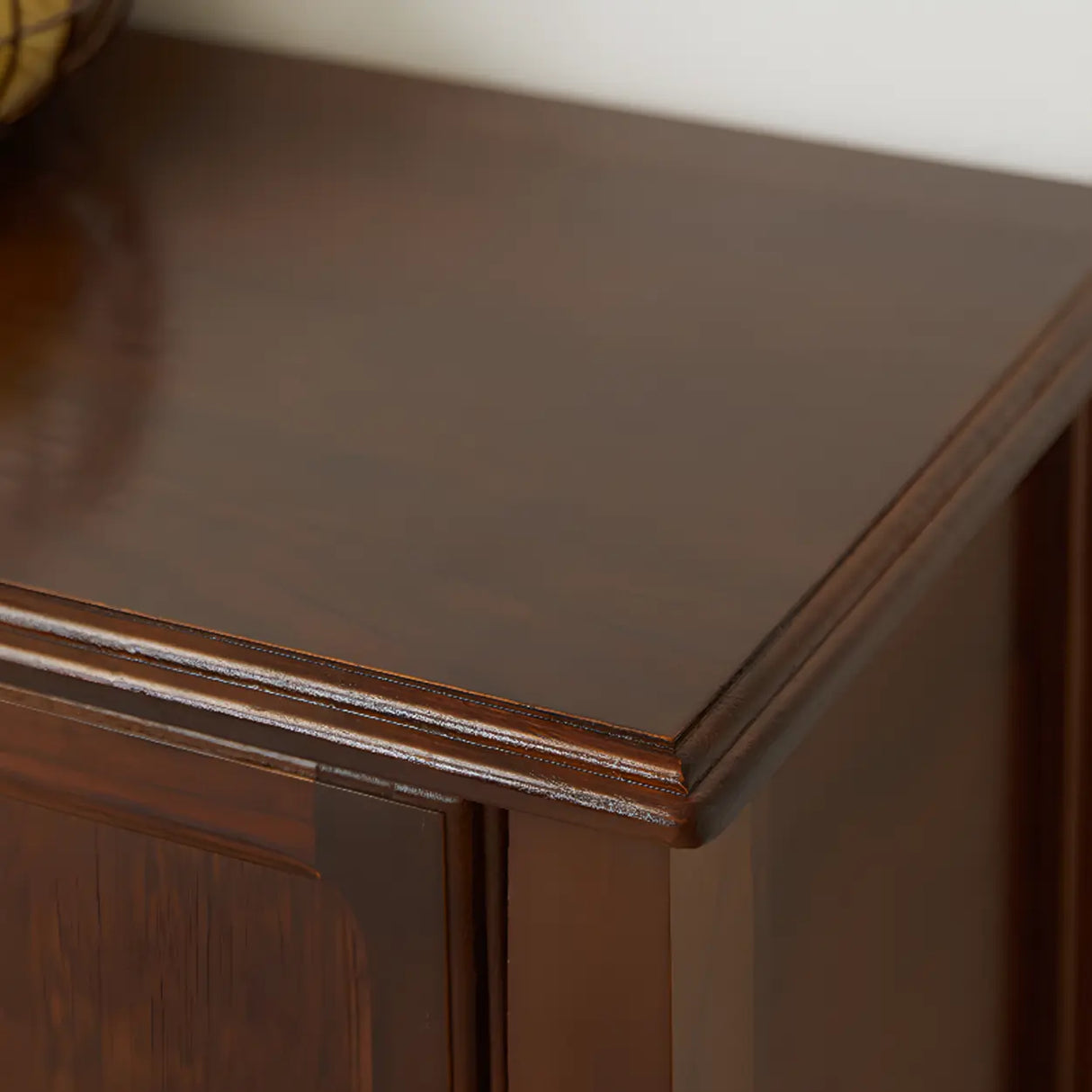 Stain Resistant Rectangular Wood Brown Storage Console Table Image - 14