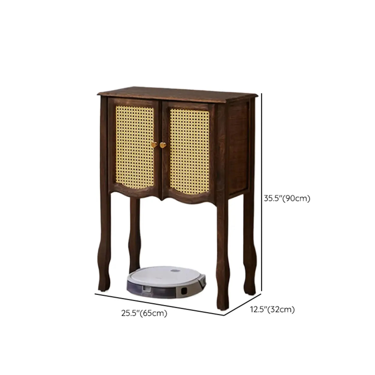 Stain Resistant Rectangular Wood Brown Storage Console Table Image - 27