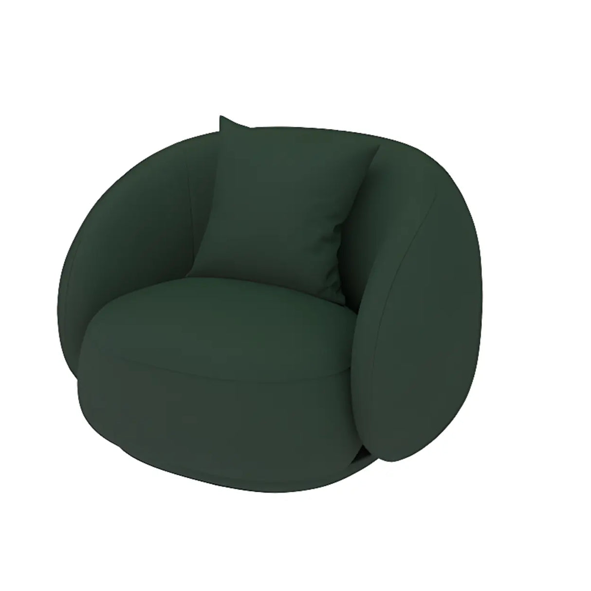 Stain Resistant Sloped Arms Round Base Barrel Chair Image - 10