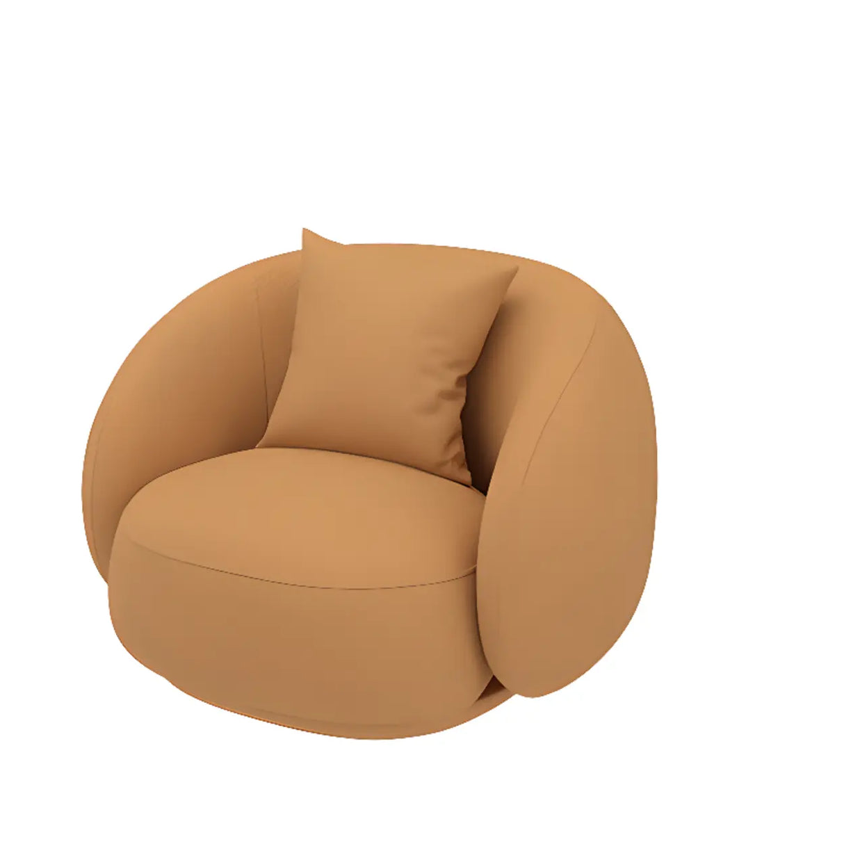 Stain Resistant Sloped Arms Round Base Barrel Chair Image - 11