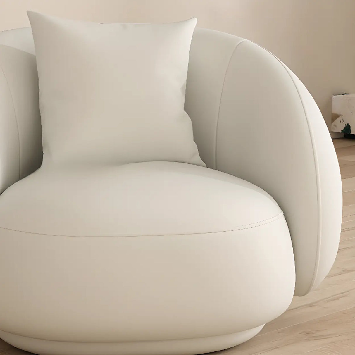 Stain Resistant Sloped Arms Round Base Barrel Chair Image - 8