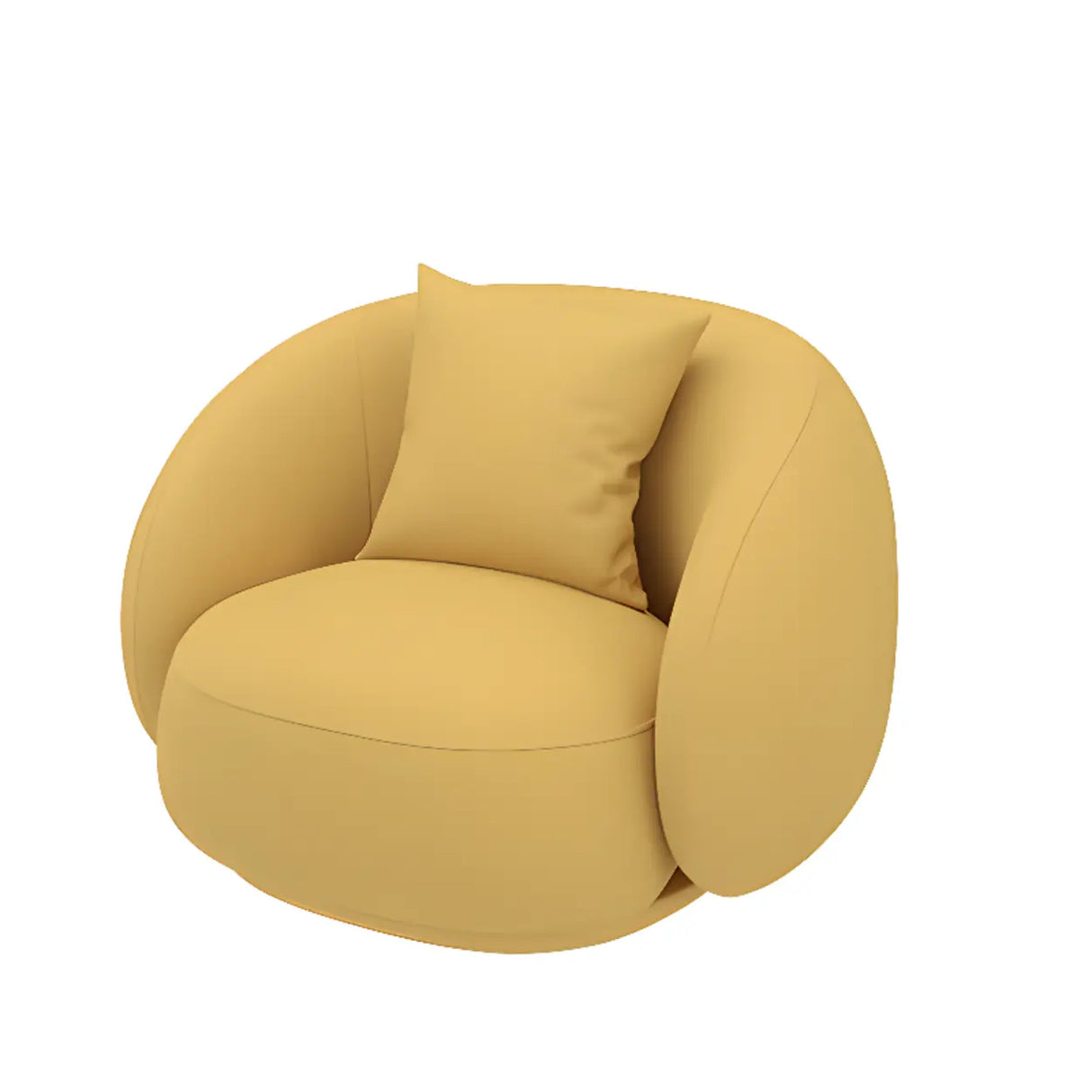 Stain Resistant Sloped Arms Round Base Barrel Chair Image - 9