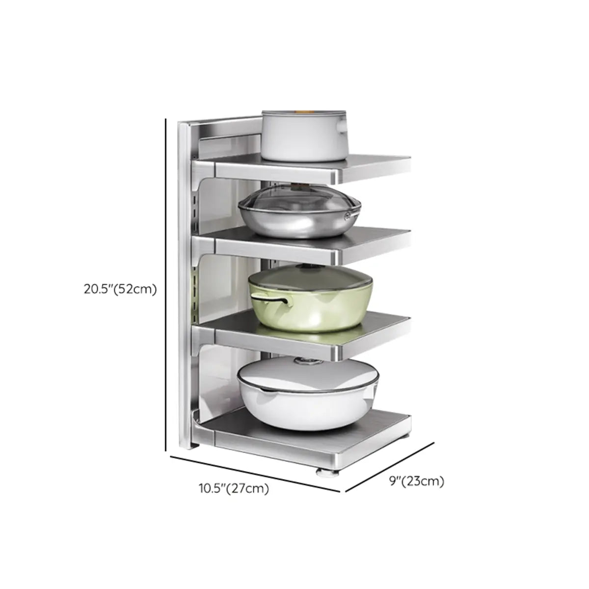 Stainless Steel Kitchen Appliance Storage Baker's Rack