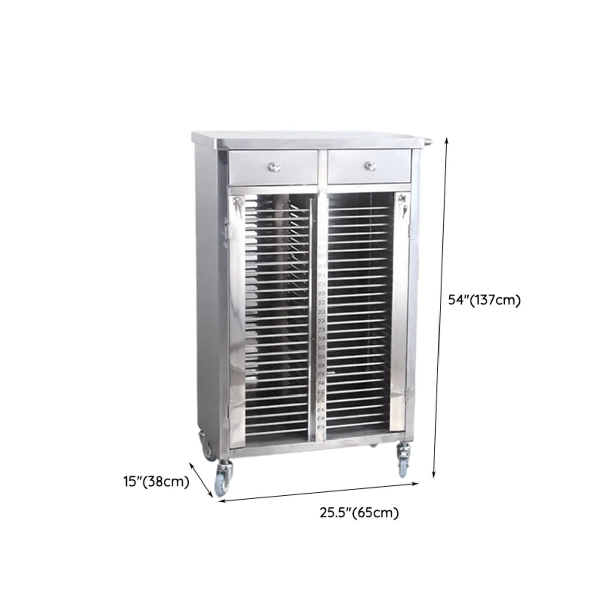 Stainless Steel Medical Cart with Drawers and Shelves