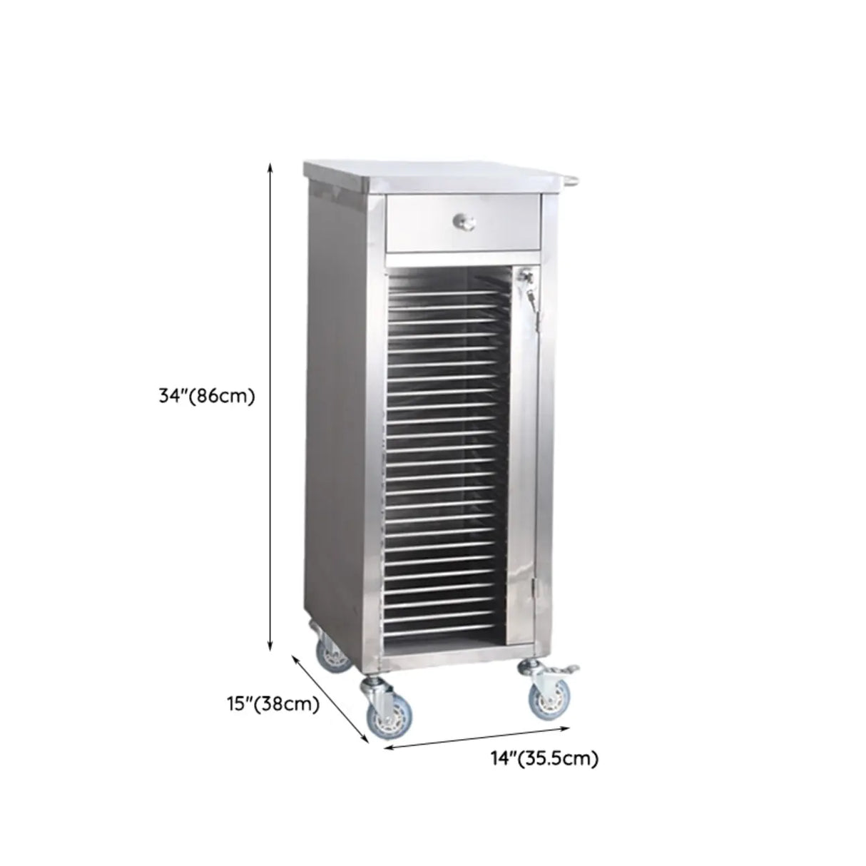 Stainless Steel Medical Cart with Drawers and Shelves Image - 13