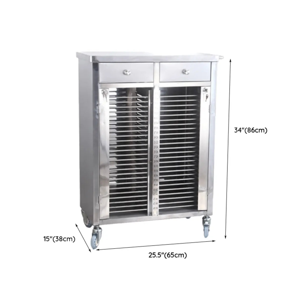 Stainless Steel Medical Cart with Drawers and Shelves Image - 15