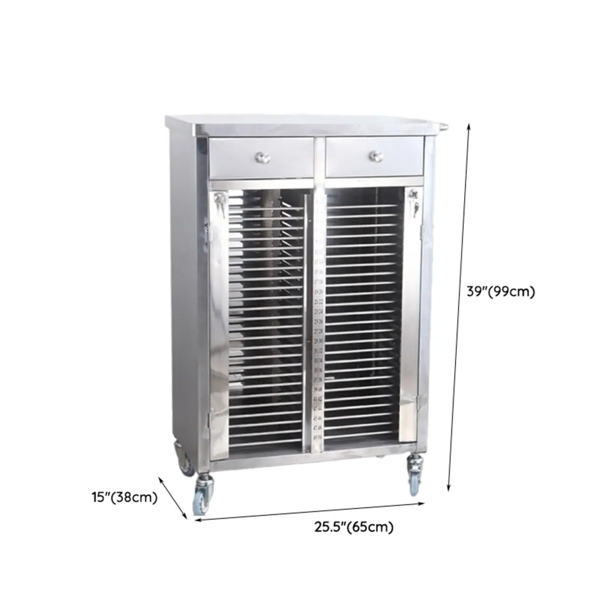 Stainless Steel Medical Cart with Drawers and Shelves Image - 16