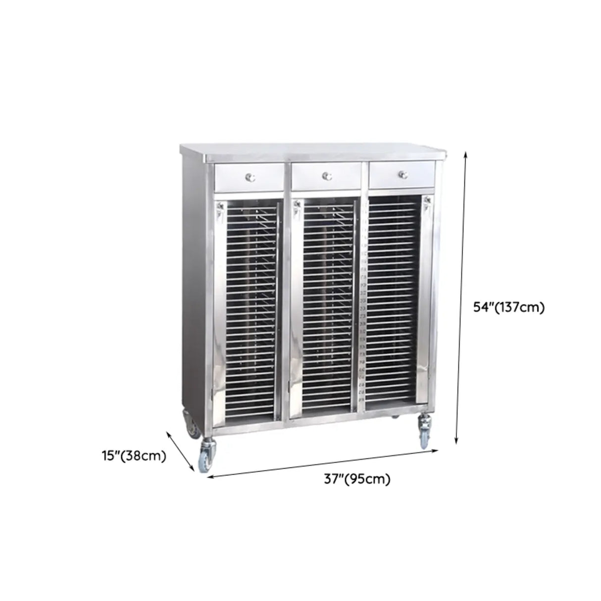 Stainless Steel Medical Cart with Drawers and Shelves Image - 19