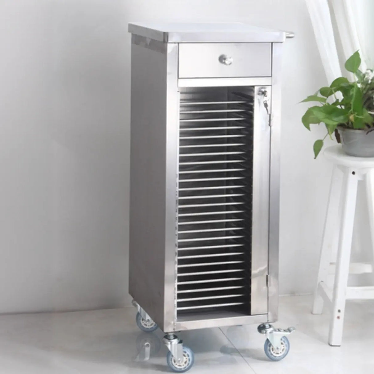 Stainless Steel Medical Cart with Drawers and Shelves Image - 2