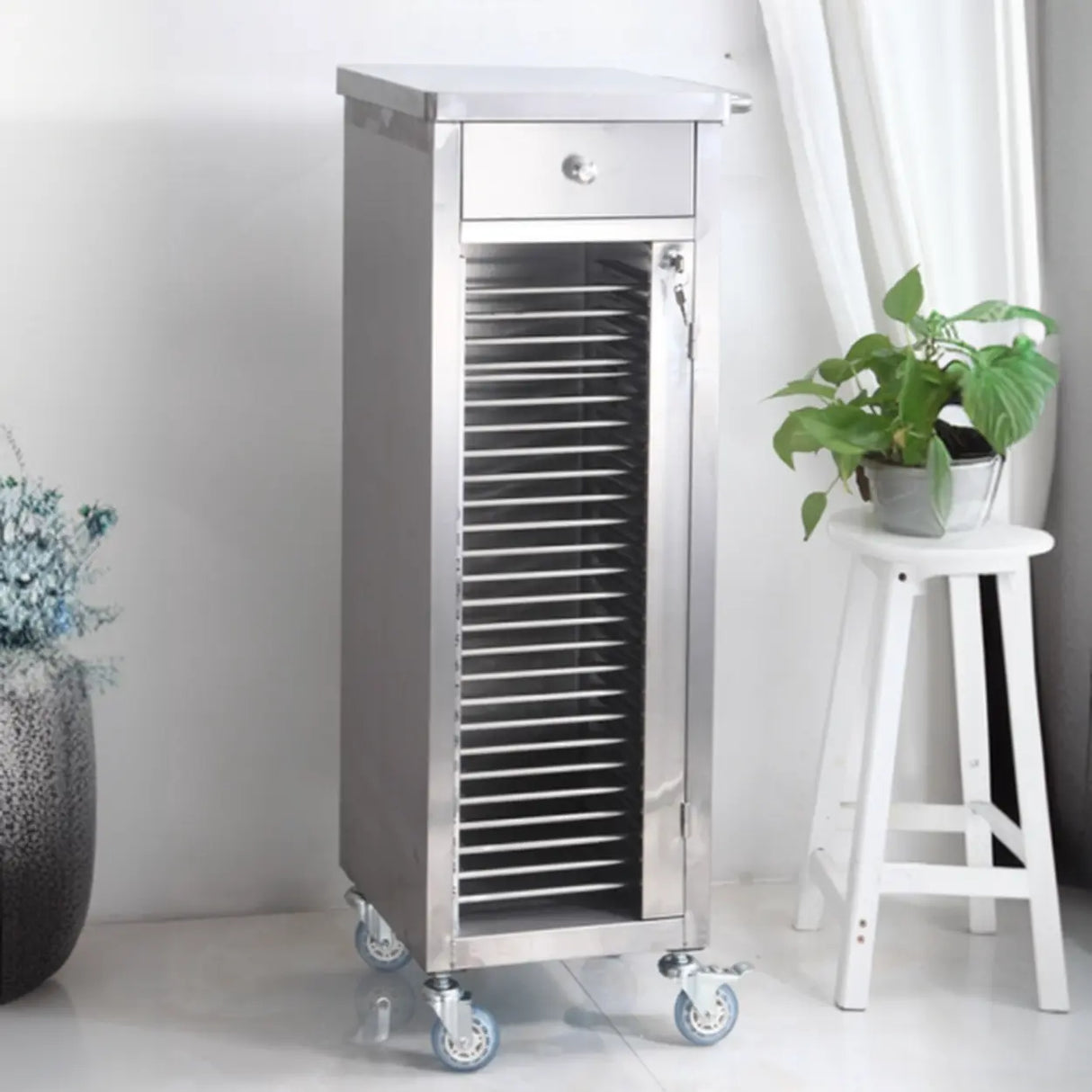 Stainless Steel Medical Cart with Drawers and Shelves Image - 3