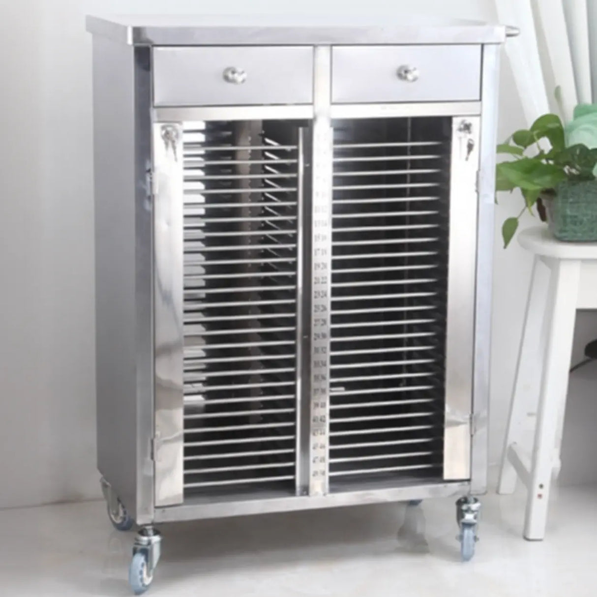 Stainless Steel Medical Cart with Drawers and Shelves Image - 5
