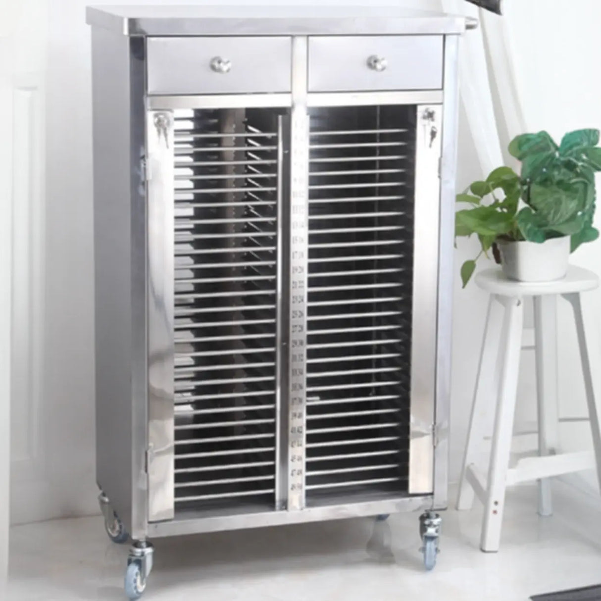 Stainless Steel Medical Cart with Drawers and Shelves Image - 7