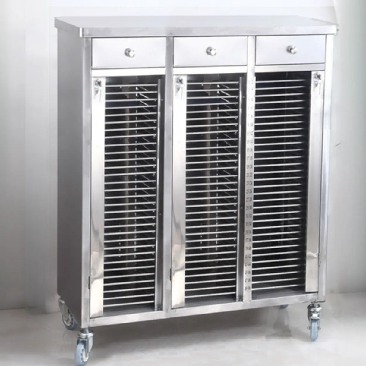 Stainless Steel Medical Cart with Drawers and Shelves Image - 8