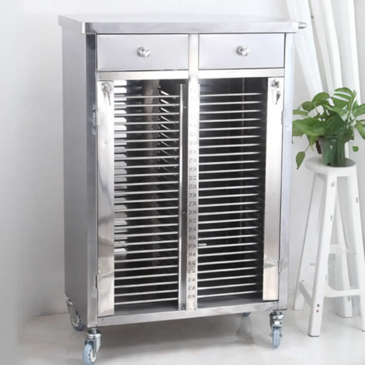 Stainless Steel Medical Cart with Drawers and Shelves Image - 9