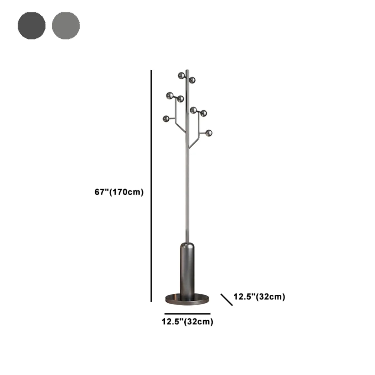 Stainless Steel Silver Stand Hooks Tree Coat Racks