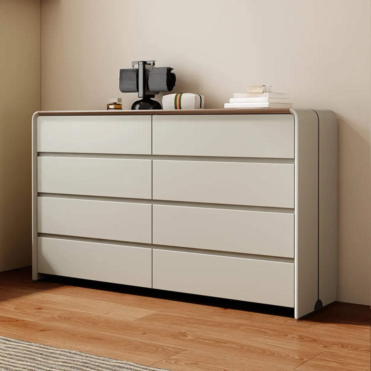 Standard Height Wood Dresser for Multiple Drawers Image - 2